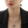 Set 2 objects: earrings, necklace "elite" drops of triangle, blue-white color in silver, 40 cm