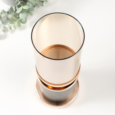 Summary metal, glass per 1 candle "Camilla" d = 9 cm gold 12x12x29 cm-2