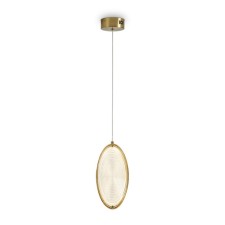 Suspension lamp Freya Fr6139PL-L8BS LOLLI, 135x100x1510 mm, LED, 8W, 650LM, 3000K, brass color
