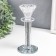 Glass of glass on1 candle "Pattern bud" on the leg D = 2 and 4 cm 7.7x7.7x17 cm