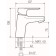 Sink mixer "RMS" SL131-001, single-leaf, cartridge 35 mm, brass, chrome