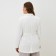 Women's jacket with a belt Mist Plus-Size, r.52, white