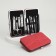 Manicure set "Raspberry", 9 items, in a case, coral color