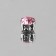 Rhinestones are sewing "circle", in the frame, d = 8 mm, 20 pcs, pink color