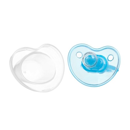 Nipple - Silicone dummy classic, from 0 months, with a cap, the color of the blue-8
