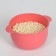 Waxing bowl, D11 × 7 × 14 cm, pink color