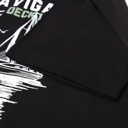 Male T -shirt with print, black color, size 56-2