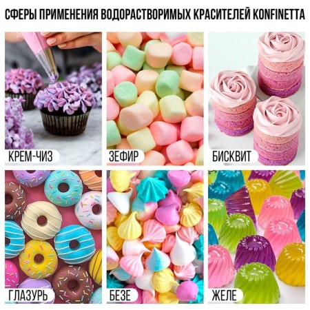 Краситель пищевой гелевый водорастворимый для десертов: белый, 10 мл.-4