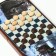 NARDS "flock", wooden board 50 x 50 cm, with a field for playing checkers