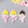 Decor for creativity Rubber "Ballerina" set of 15 pcs mix 4x2.5 cm