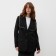 Women's jacket with Minaku scrap: Casual Collection Black Color, Rr. 46