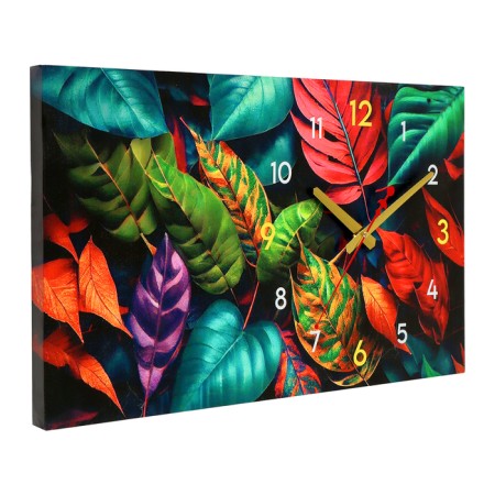 Carty clock wall-colored "multi-colored leaves", silent, 35 x 60 cm-3