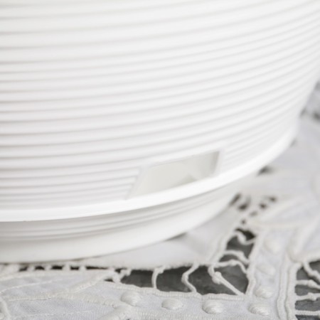 Pot with a pallet 2.7 l, d = 23, h = 11.5 "Marseille", white color-2