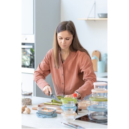 Container for baking, storage and carrying of products in the Smart Solutions cover, Blue color, 1050 ml-7