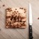 Board from the massif “Bear”, square, 18 × 18 cm
