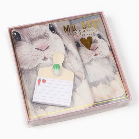 Gift "bunny" towel 40x73cm, 19x19cm sever-8
