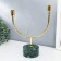 Summary marble, metal for 2 candles "malachite. Bends" 30x23 cm