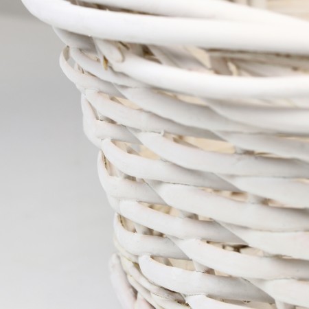 Stick of baskets, 49x18/45 cm, 39x16/38 cm, 30x13/33 cm, white, willow-7