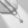Piece "chain" amulet, butterfly, blue-white color in silver, 40 cm