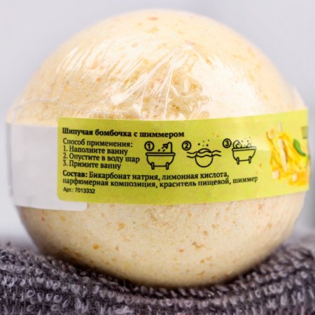 A bomb for a bath with a shimmer "Dobroparov", 110 gr, banana-1