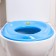 Toilet seat, blue color