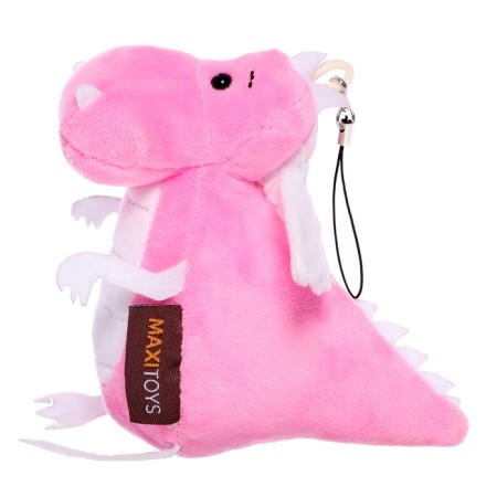 Soft toy "Dragon", pink-white tummy, 13 cm-4