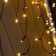 Garland "fringe" 3 × 0.6 m, IP44, UMS, dark thread, 100 LED, glow warm white, flicker, 24 V in