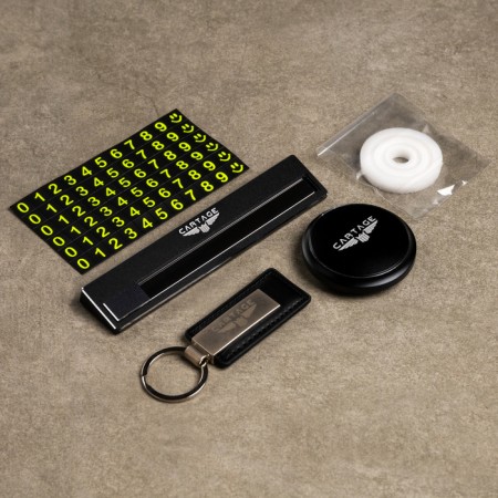 Gift set to a motorist, 3 items, black-1