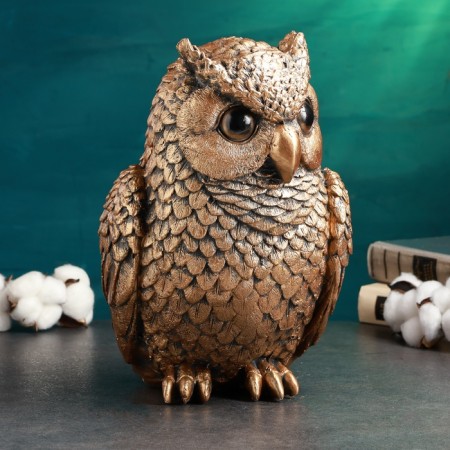 Pigger "Owl Medium" bronze, 25x20x30cm-1