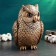 Pigger "Owl Medium" bronze, 25x20x30cm