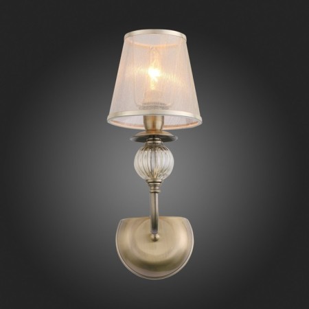 Wall lamp EVOLUCE. SL185.301.01. Grazia. 1x40 W, E14, 14x35.8 cm, bronze color, transparent-2