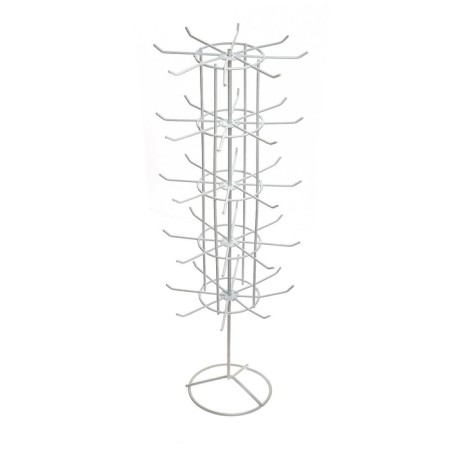 Turntable, 5 tiers of 8 hooks, 20 × 20 × 61, white color-2