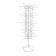 Turntable, 5 tiers of 8 hooks, 20 × 20 × 61, white color
