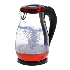 Electric kettle Energy E-204, 1.7 l, glass, 2200 watts, red