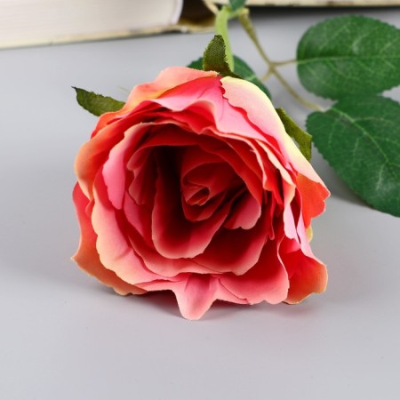 Artificial flowers "tea extract" d-7 cm 44 cm, yellow-pink-1