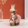 Decor "Zayushka in a pink dress with a basket with testicles" 14x22x10 cm