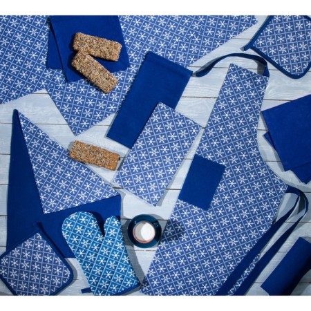 Apron Snowflakes Blue, size 60x80 cm-1
