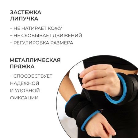 Tears of neoprene onlytop, 2 pcs. x 0.5 kg, black/blue color-2