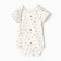 Body baby with short sleeve, white color/stars, height 80