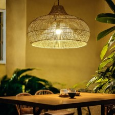 Ceiling Lamp from a rattan 