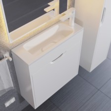 Tumbling under the sink uperwood modul, 60 cm, suspended, matte, white