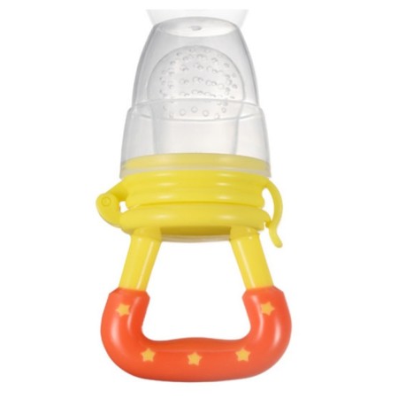 Nibbler for feeding, with silicone mesh, yellow color-10