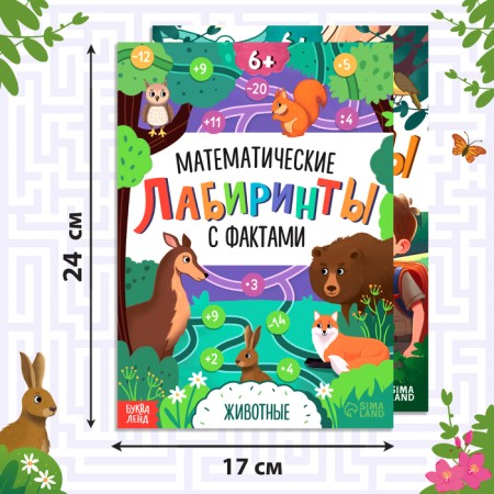 A set of books "Mathematical labyrinths with facts", 2 books each 36 p.-1