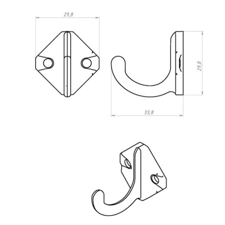 Hook-lighter No. 25, polymer, chromium color, 100 pcs.-4