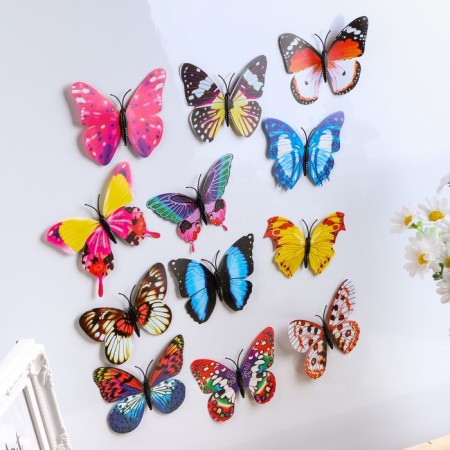 Magnet Plastic "Butterfly shines in the dark" 10 cm mix-1