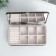 Casket to the leatherette for jewelry "Small squares. Chocolate" 6x9.8x18.5 cm