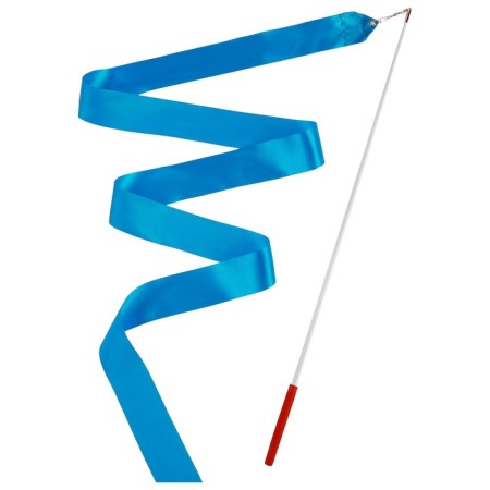 Ribbon for rhythmic gymnastics with a stick Grace Dance, 2 m, blue color-2