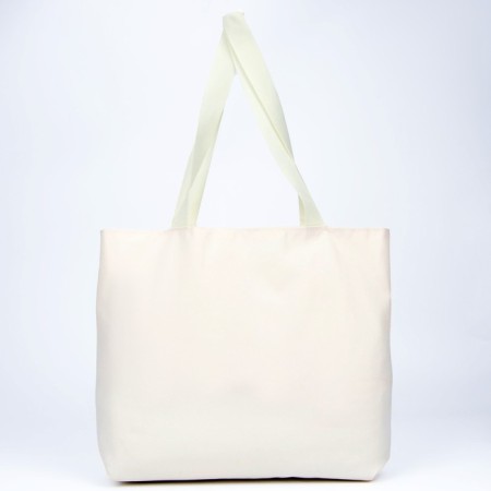 NATURAL-shoper bag without lightning with lining, beige color-5