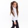 Turtleneck for girls, white color, height 122 cm