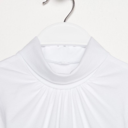 Turtleneck for girls, white color, height 122 cm-7
